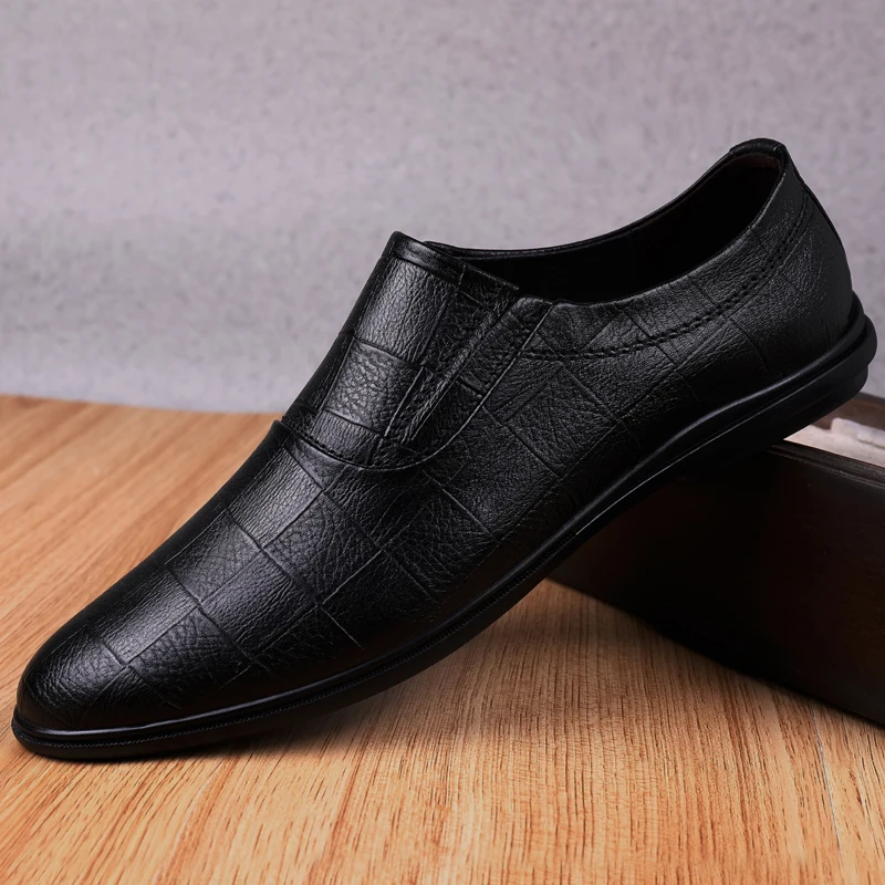 

Casual Shoes Men Loafers Soft Moccasins Genuine Leather Mens Shoes Man High Quality Boat Shoes Men Flats Male Driving Shoes