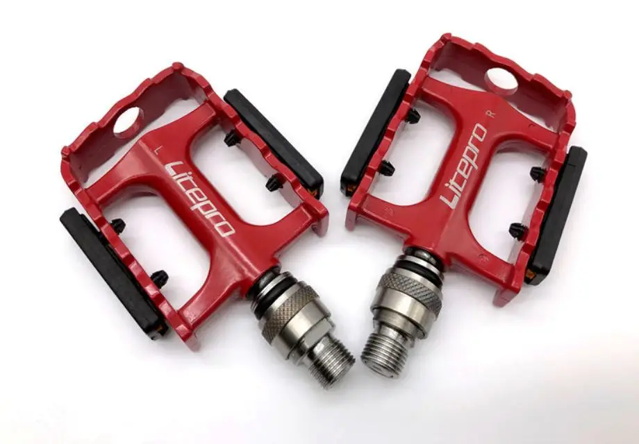 

LITEPRO Folding Bike Quick Release Pedal for Brompton Pedal Titanium Axis Aluminum Alloy Bearing Pedals