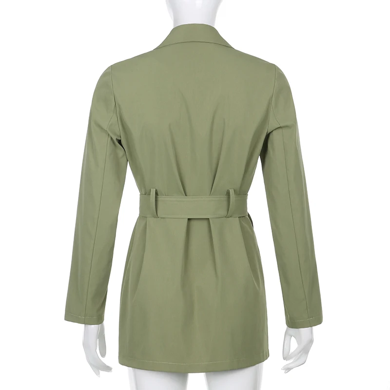 

Turndown Collar Long Style Jacket Ladies Cardigan Tops Sash Elegant Coat Autumn Fashionable Women's Clothing Streetwear Vestidos