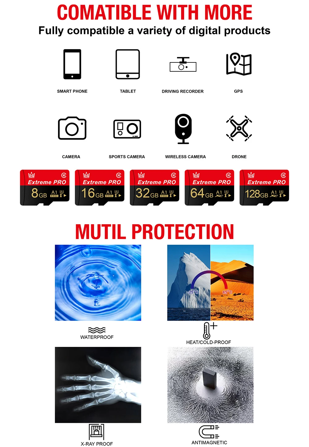 Подлинная карта класса 10 64 ГБ 32 ГБ 16 ГБ 8 ГБ 4G Micro sd SDHC/SDXC Micro SD UHS-1 TF карты UHS-I карта памяти с sd-адаптером