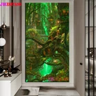 5D DIY алмазная живопись Фэнтези дерево и дом Декор со стразами вышивка мозаика Картина Набор для рукоделия большой Размеры j3130