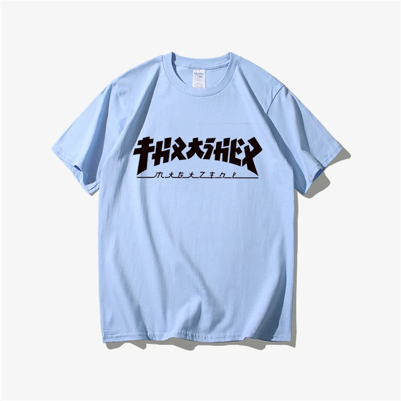 

Women 100% Cotton T-shirts Clothes Hip Hop Streetwear Tops Harajuku Japanese Letter Print Loose Plus Size Short Sleeves Fashion