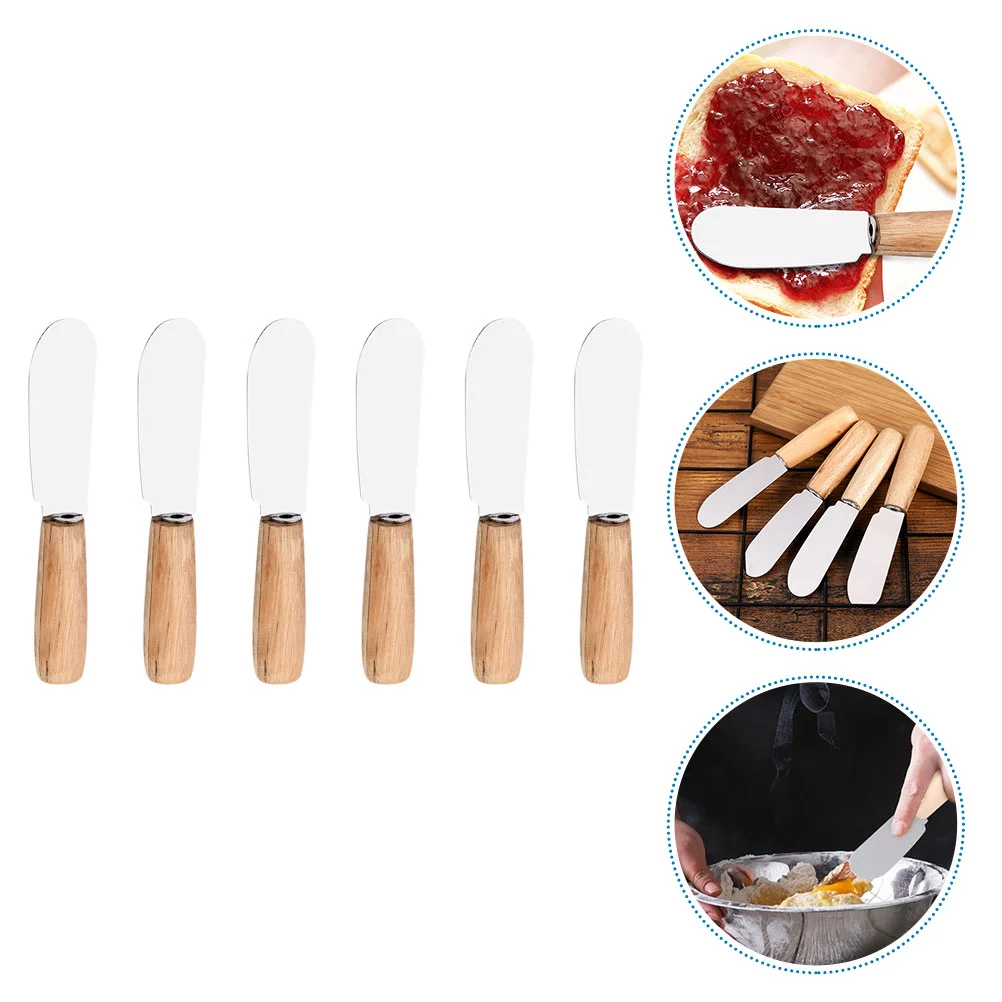 

6Pcs Butter Spatulas Cake Spatulas Baking Cream Scrapers (Assorted Color)