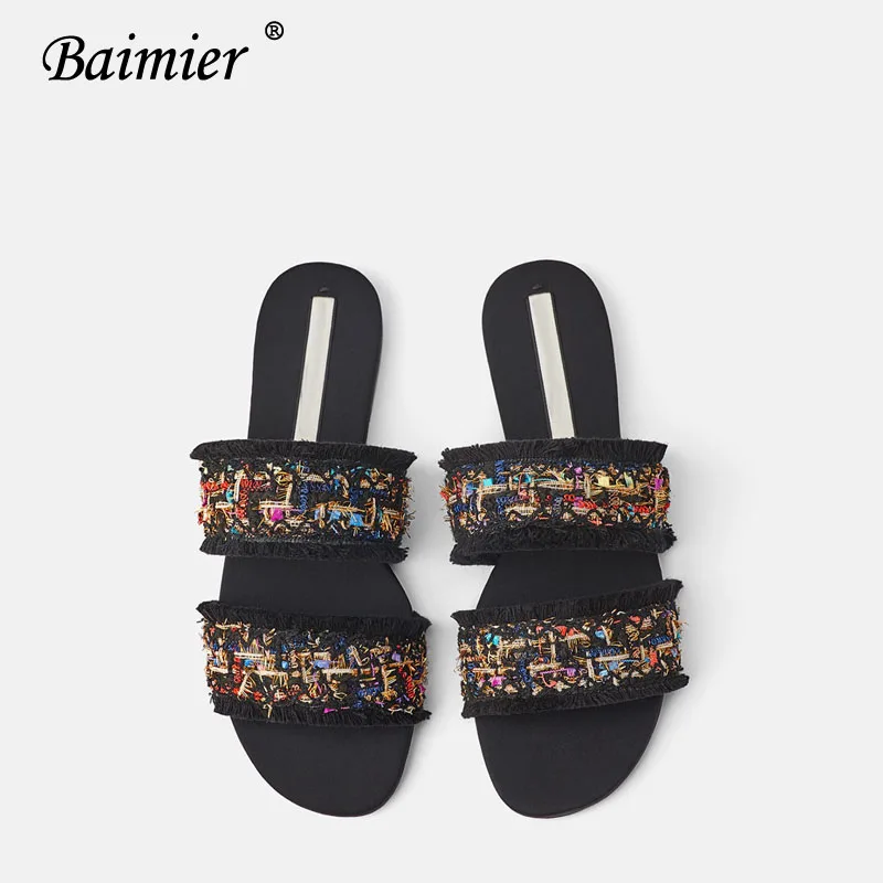 Сандалии женские с открытым носком модные босоножки на плоской подошве