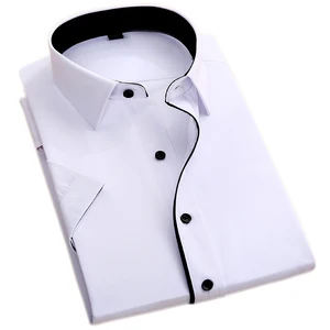 Мужская однотонная деловая рубашка, темно-синяя однотонная формальная рубашка из Твила, одежда для работы, 2019