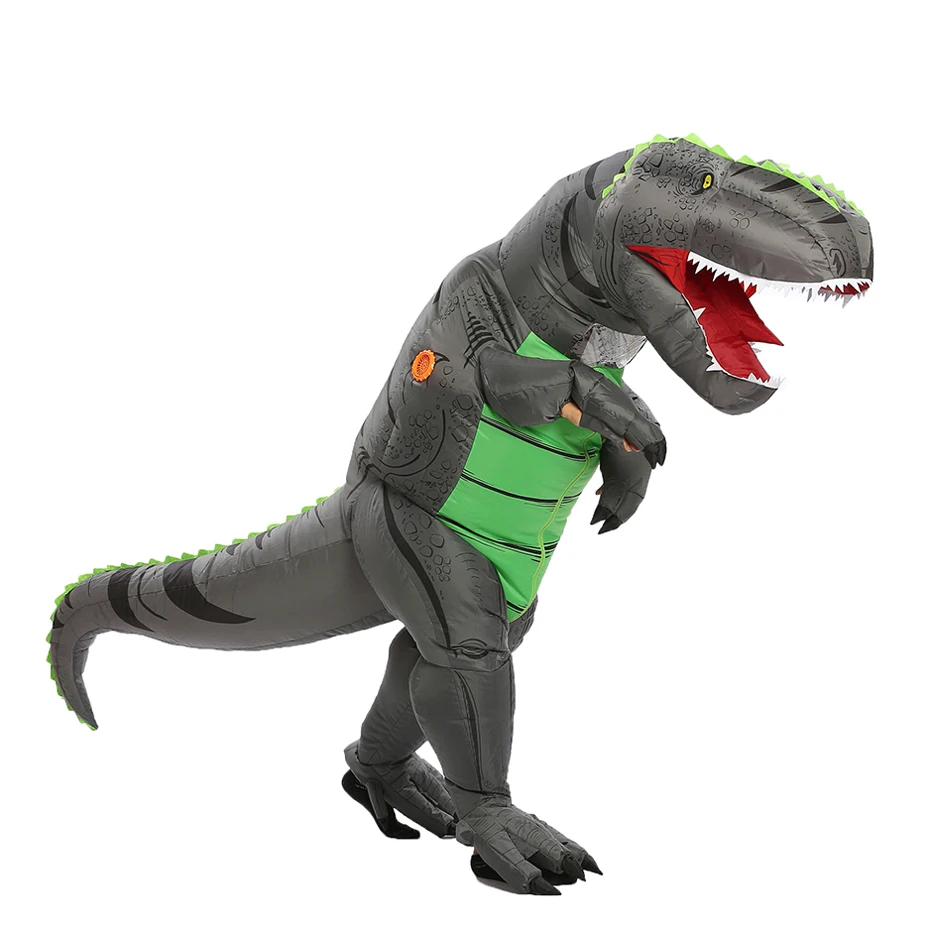 JYZCOS взрослых T REX надувной костюм Рождество Косплей T-REX динозавр животных фантазия комбинезон Хэллоуин костюм для женщин и мужчин