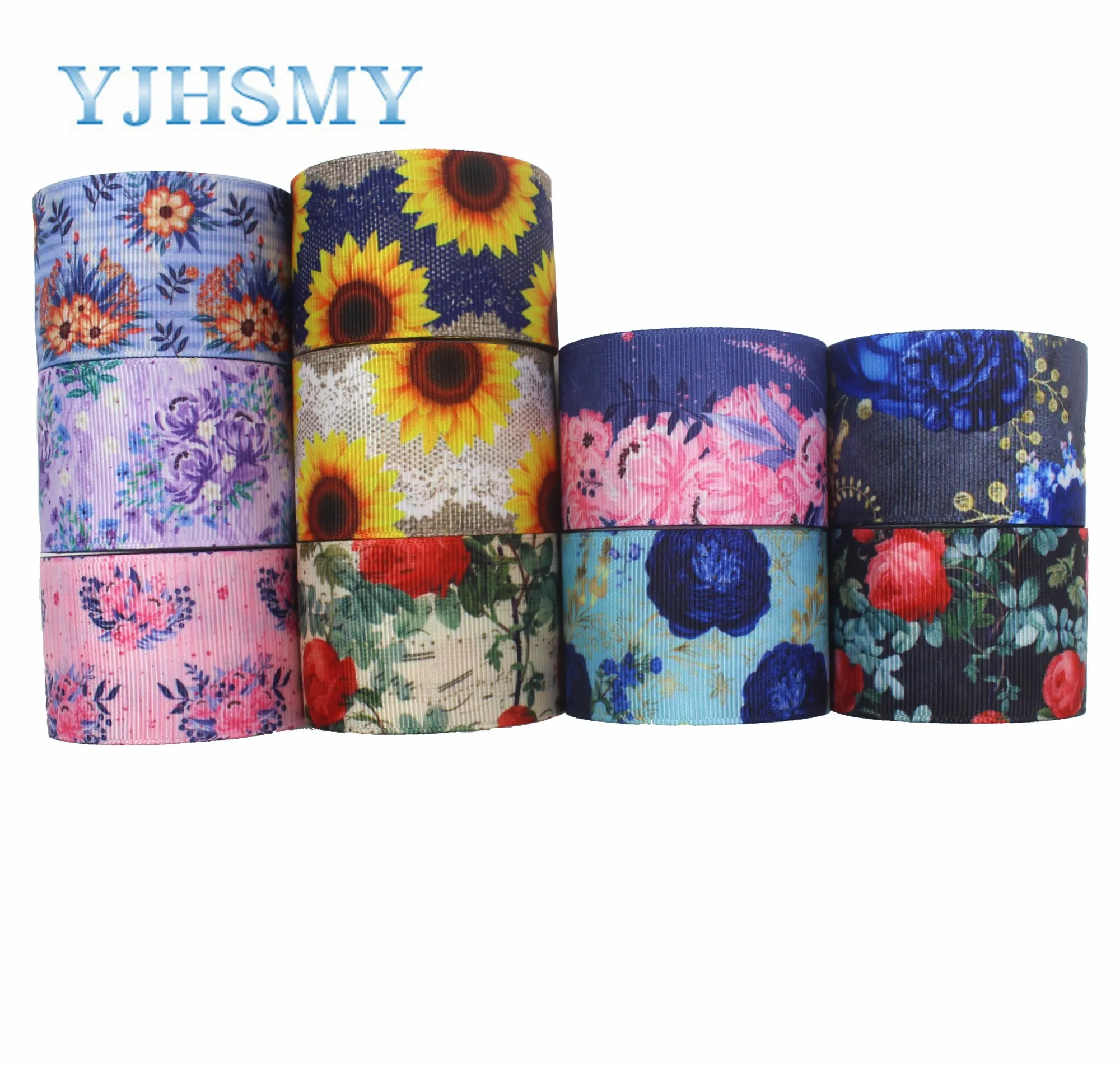 YJHSMY I 191123 2578 38 мм 10 ярдов различные весенние цветы мультфильм grosgrain ленты лук Кепка