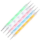 5 шт.компл. УФ-гель-краска для дизайна ногтей ручка для маникюра акриловая ручка 2-сторонняя щетка для салонного использования профессиональный набор инструментов для маникюра