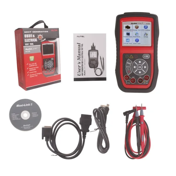 Оригинальный Autel AutoLink AL539 OBD2 OBDII/CAN Сканер диагностический инструмент