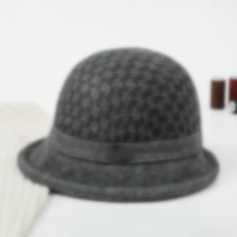 

Fashion Brand Double G Letter Basin Hat Trendy Wool Blend Adult Ladies Casual Hat Winter Casual Decorate Bucket Hat