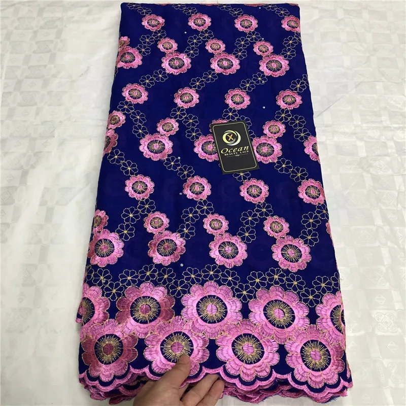 Африканская сухая хлопчатобумажная кружевная ткань 2019 Высококачественная