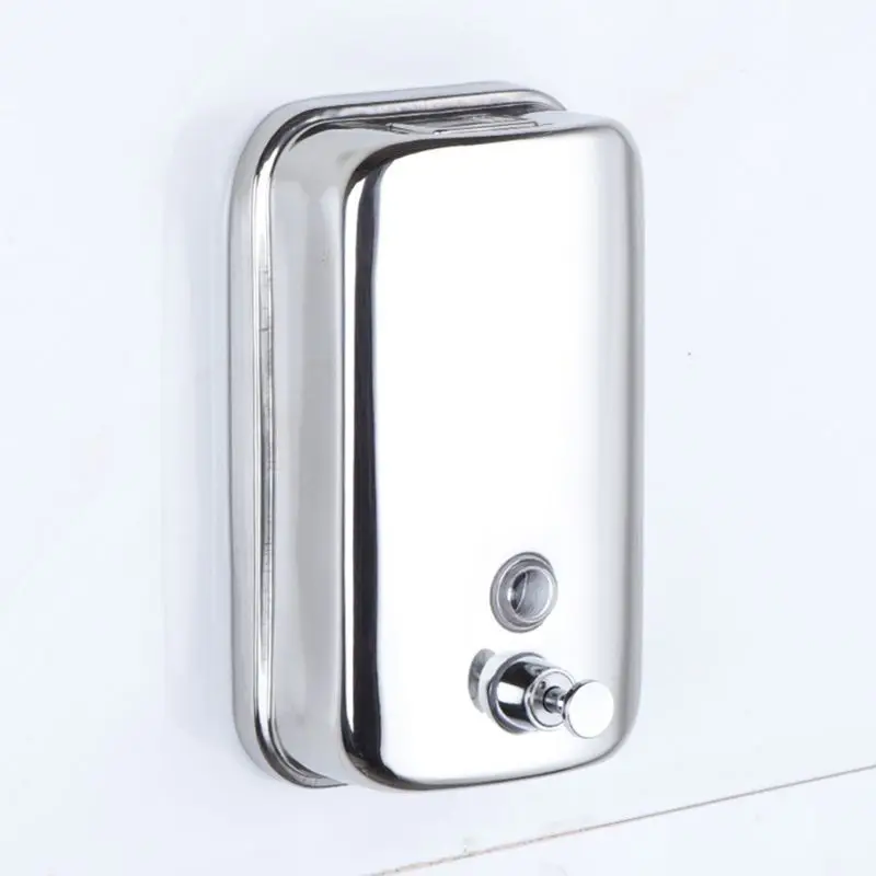 

Home Liquid Soap Pump Dispenser Stainless Steel Holder Cleaning Container Manual 649E