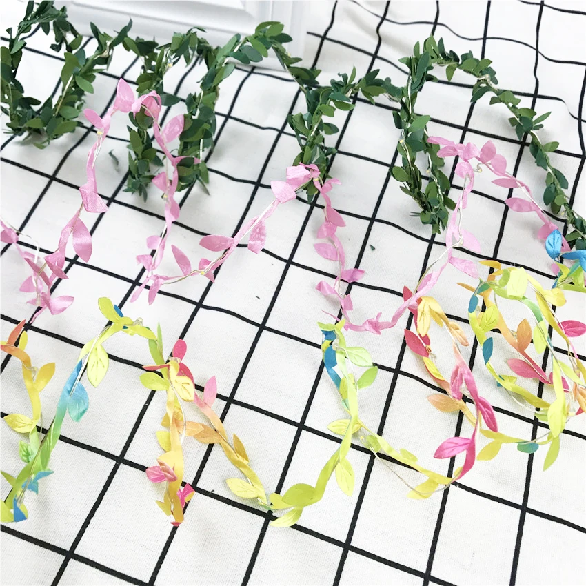 3M 5M 10M Outdoor LED Leaf garland fairy string lights for rustic Wedding Holiday Party Christmas home Decoration | Дом и сад