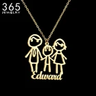 Индивидуальное стальное ожерелье из нержавеющей стали, подвеска с именем матери, папы, ребенка, подарок на день рождения, годовщину, празднование семейвечерние