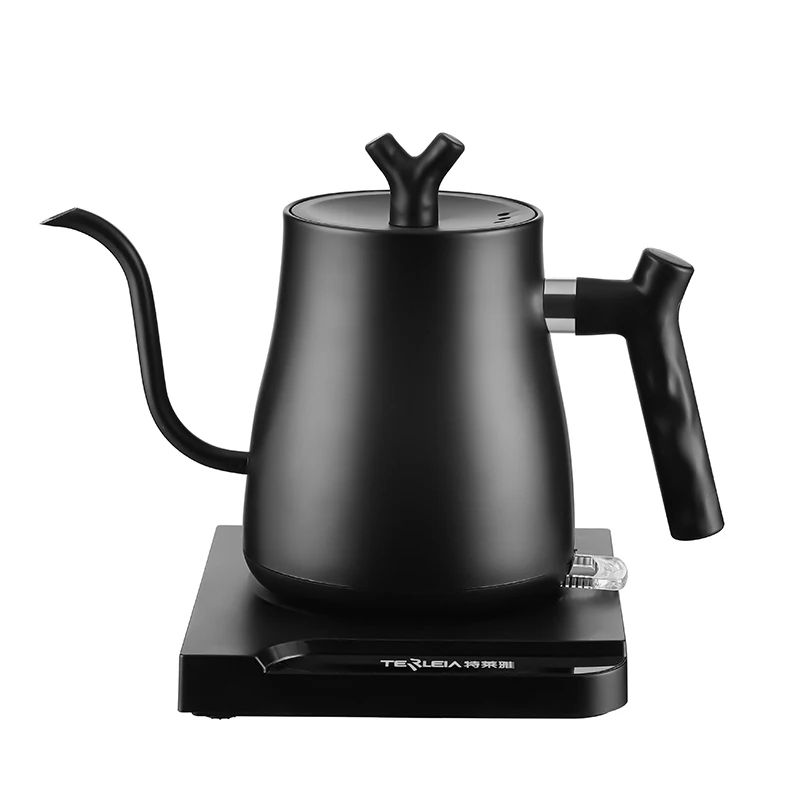 1L Electric Kettle Gooseneck Hand Brewed Coffee Pot Fast Boiling Teapot Water Kettle 304 Stainless Steel Liner Kettle 220V