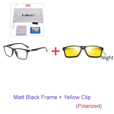 1Frame Yellow Clip Ralferty, оптические детские солнцезащитные очки, поляризационные, на магните, на застежке, солнцезащитные очки, очки по рецепту, детские очки, оправа Zero TR8005 - Цвет линз: 1Frame Yellow Clip