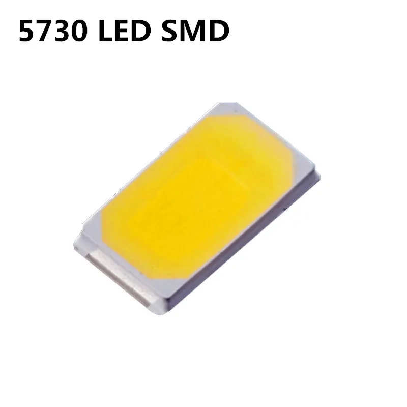 

100PCS/LOT 5730 SMD natural pure white / warm white / cool white LED 0.5W 40-45LM bright lamp beads light emitting diode