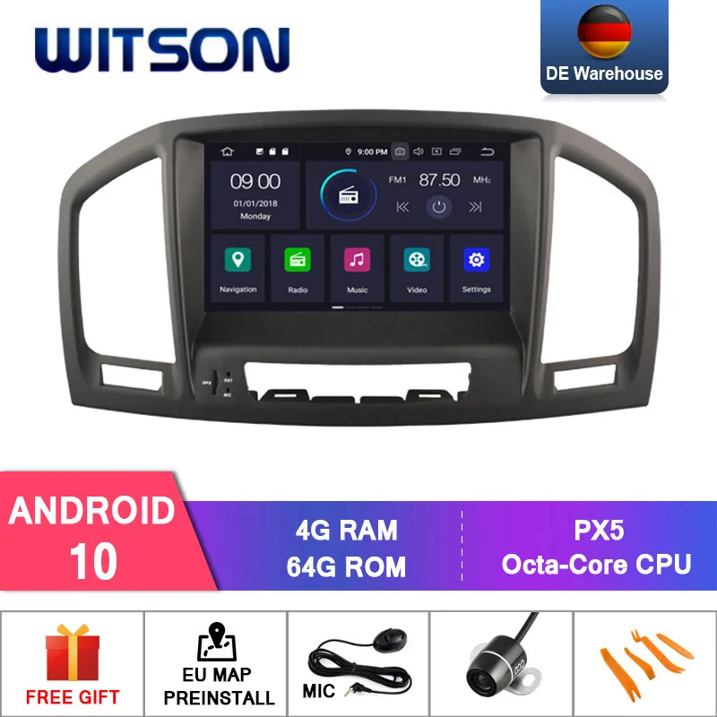 WITSON Android 10 0 IPS HD экран для OPEL INSIGNIA 2008 2011 Автомобильный DVD Радио 4 Гб RAM + 64 FLASH 8 Octa Core