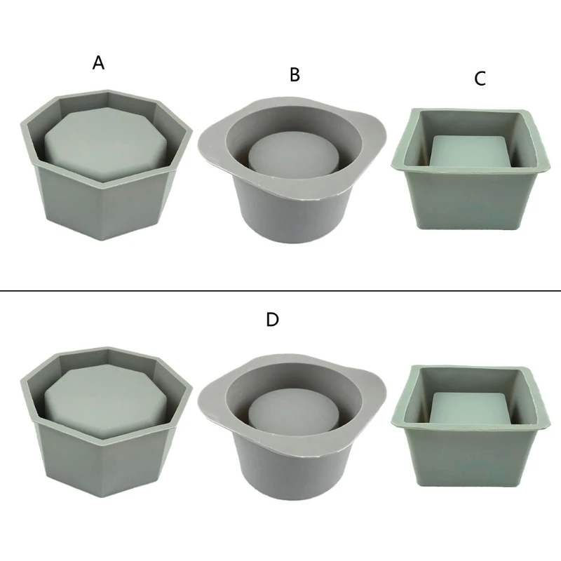 

Flowerpot Epoxy Resin Mold Plant Pot Silicone Mould DIY Crafts Concrete Clay Casting Tool