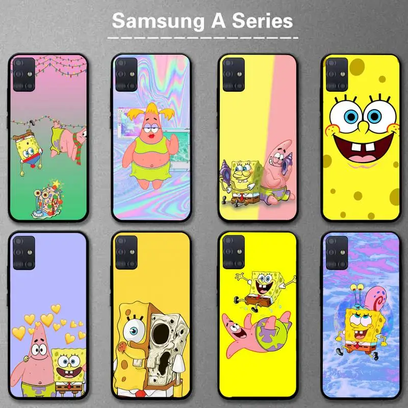 

Sponges Cute Bob Phone Case for Samsung A01 A02 A12 A11 A31 A91 A80 A21 A21S A31 A32 A20E A7 2017 5G Cover