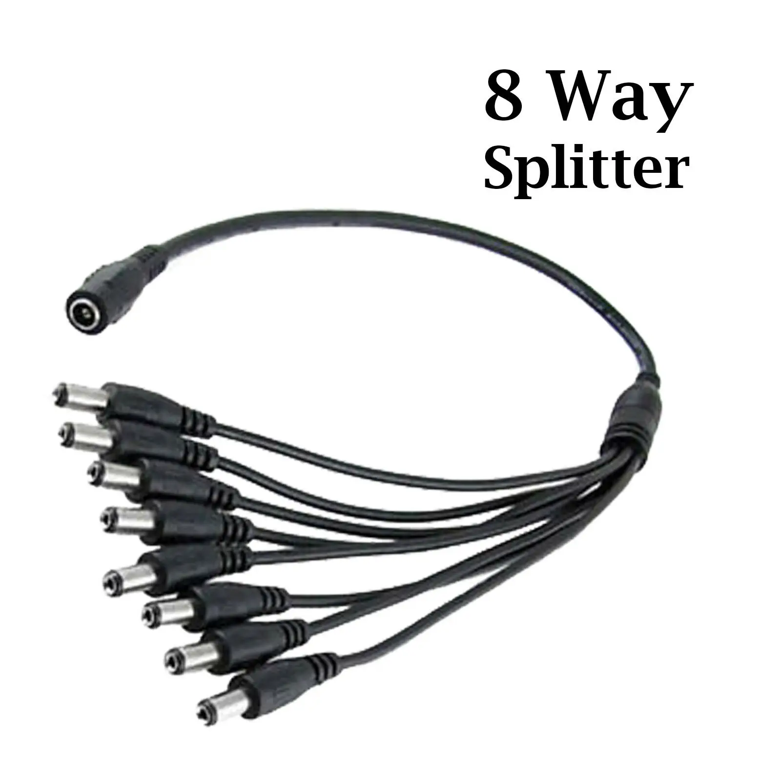 2 4 6 8 way cctv dc power splitter adapter cable for 12v 9v psu security camera free global shipping