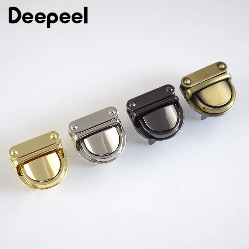 

Deepeel 2/4pcs 30x29mm Metal Twist Locks Bag Handbag Closure Snap Purse Turn Lock Clasp Accessories DIY Leather Craft KY2075