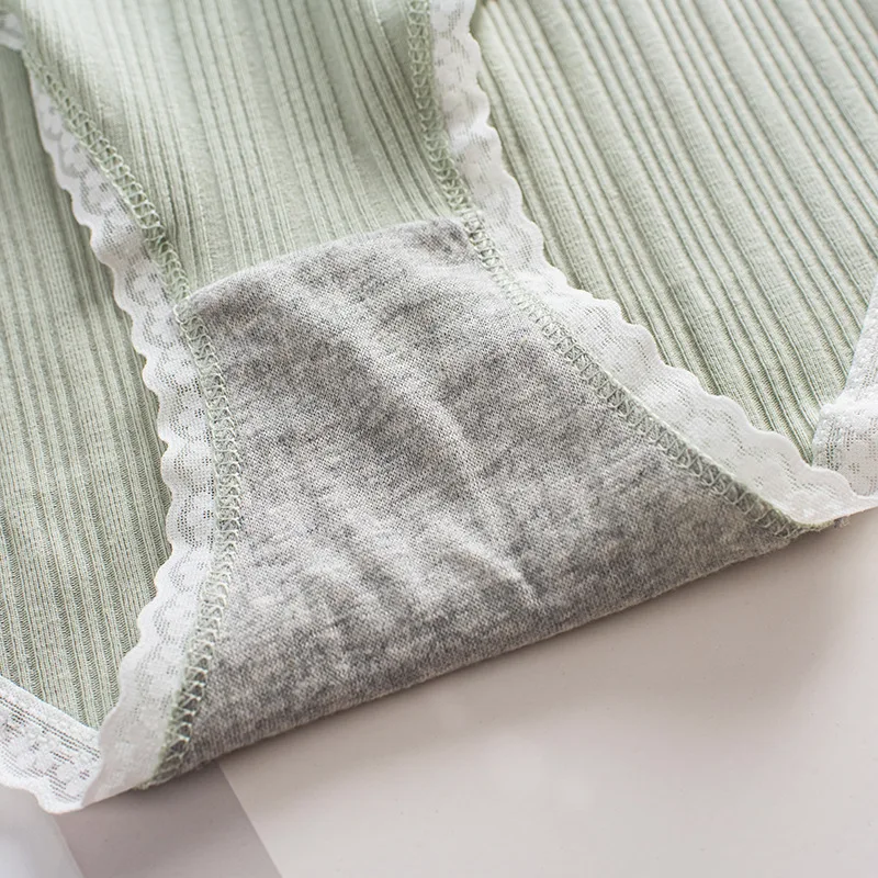

4pcs/5pcs Low Waist Cotton Briefs Womens Lingerie Striped Underwear Breathable Panties Antibacterial Underpants Female Intimates