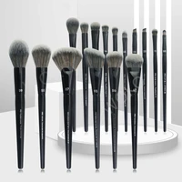 new 16pcs black makeup brushes set professional natural hair brushes kit foundation powder contour eyeshadow blush make up brush