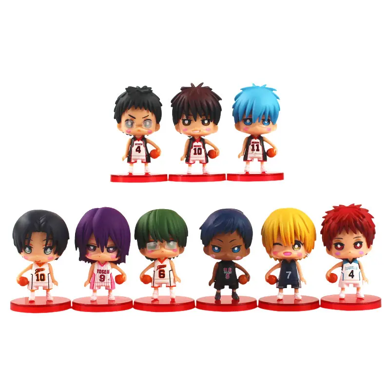 

7cm 9pcs/lot Kuroko's Basketball Action Figures Kuroko no Basuke Q Ver. Mini Model Doll Anime PVC Figure Toy
