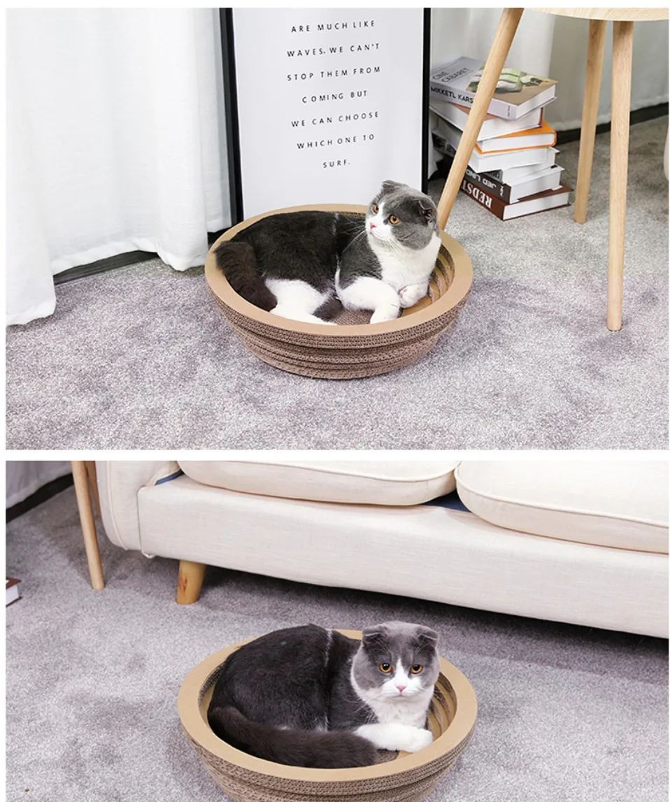 Тип чаши кошка Catnip скребок для ногтей подстилка-кровать игрушка кошки скребок гофрированная бумага котенок Коврик Отдых товары для домашних животных