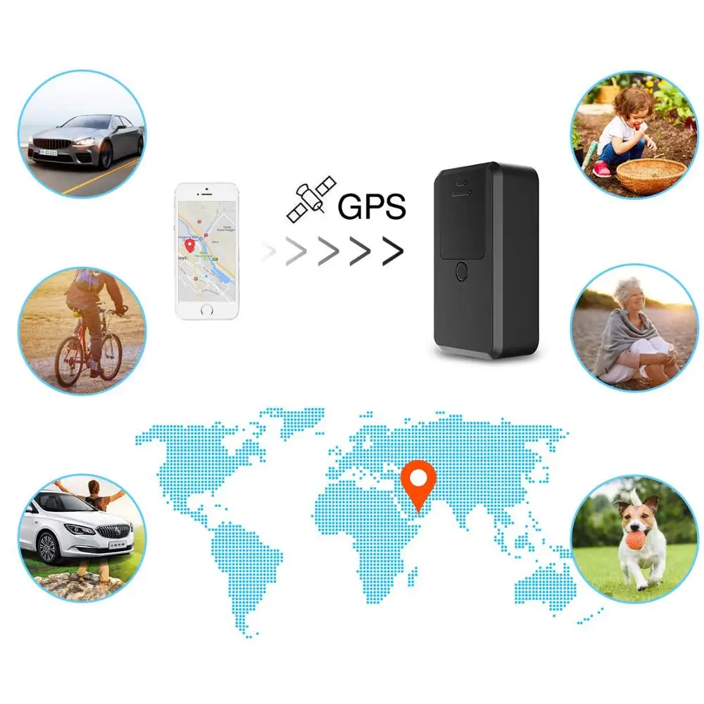 Мини GPS трекер магнитный GSM/GPRS локатор в реальном времени для автомобиля