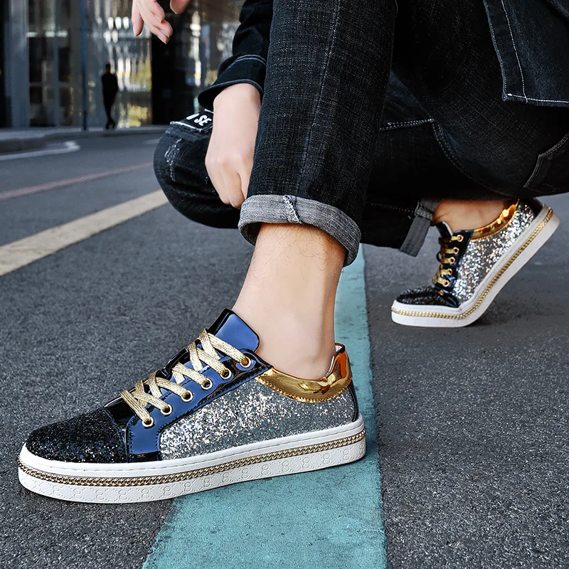 

Sports Casual Shoes Fashion Trend Deck Shoes Men's Sneakers Casual Men 2020 Streetwear Sequin Shoe Sport Board Stylish For
