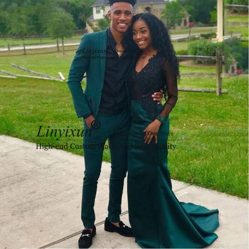 

Green Prom Men Suits for Wedding Suits Man Blazers Jacket Groom Tuxedos Coat +Pants Slim Fit Costume Homme Terno Masculin