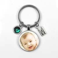 personalizeds photo pendants custom keychain loved photo of yourlatest gem alphabet customization gift for family member gift