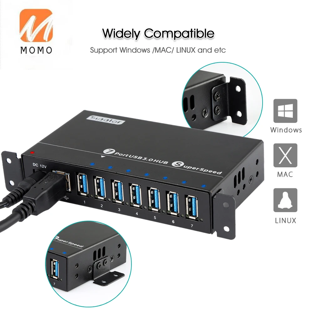 Sipolar Ultra high Speed 7 port usb 3.0 hub multi por charger splitter for Mobile phone Tablet computer accessory | Компьютеры и офис