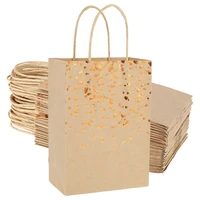 25 pcs gift bag ramadan kraft paper bag with handles wedding christmas festival gift bags commemorative packaging favor bag
