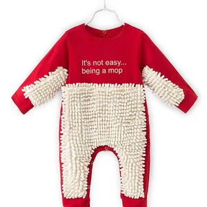 2022 Baby Mopping Suit Clothes Long Sleeve Crawling Clothing Toddler Jumpsuit Suit Cotton Infant Cle in Pakistan