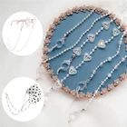 Цепочка для очков Женская, прозрачный шнурок с подвеской в форме сердца, цветка, солнцезащитных очков, Подарочная бижутерия