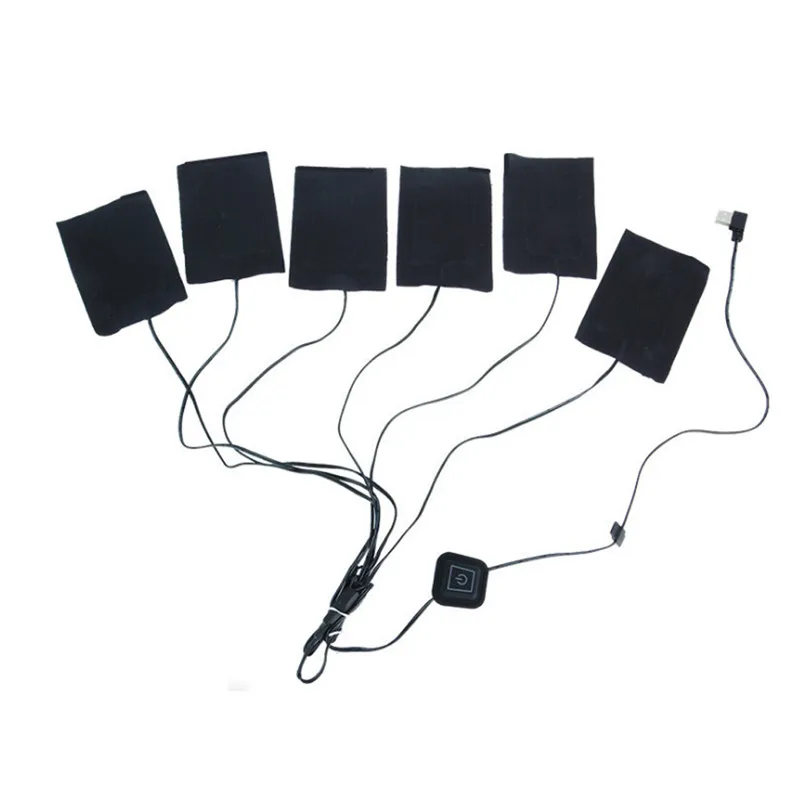 1 комплект USB Электрический нагревательный чехол грелку на открытом воздухе Термальная Теплый зимний Подогрев жилет тормозные колодки для "сделай сам" с подогревом Костюмы 3/5/8 стержень лист ED