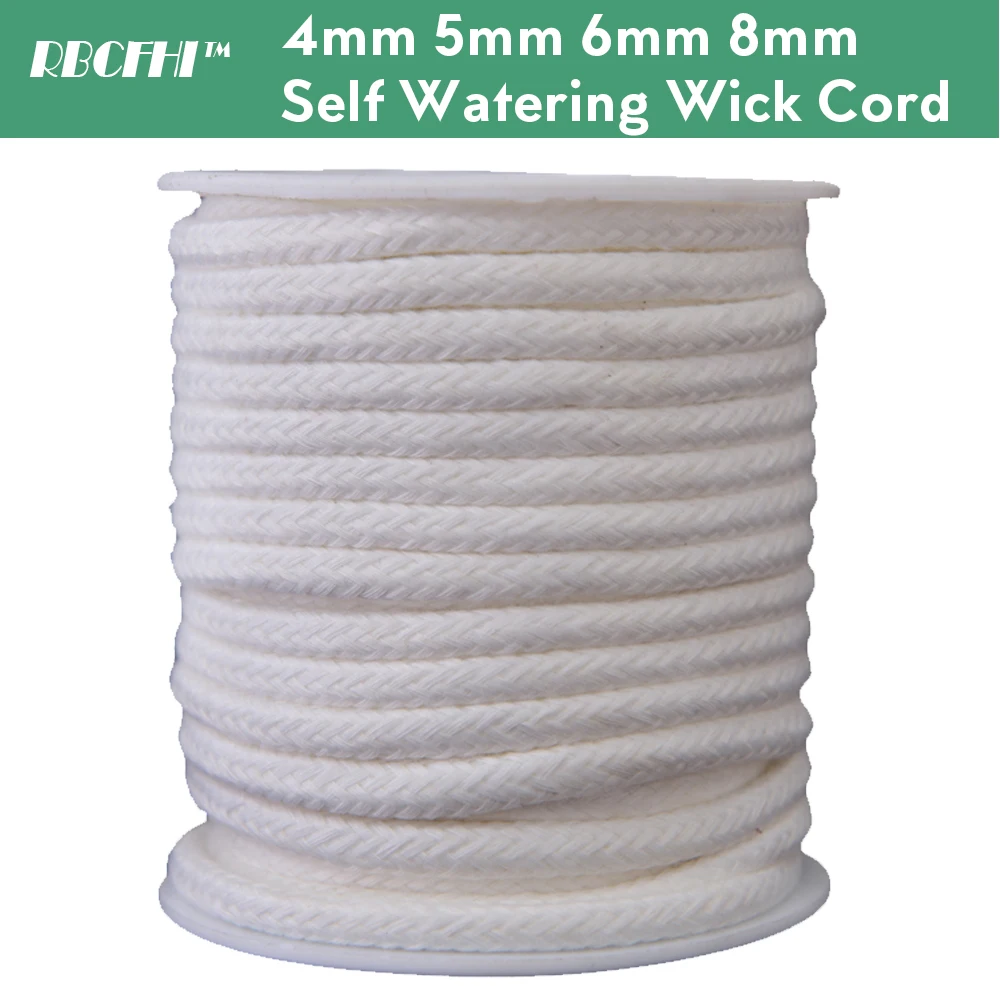 4/5/6/8MM Self-Watering Wick Cord Vacation Planter Pot DIY Automatic Watering Device System Potted Auto Drip Waterer Cotton Rope | Дом и сад