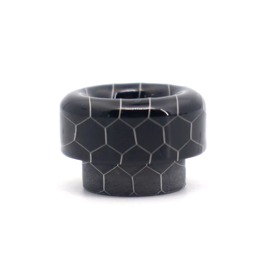 without O-ring black YUHETEC 810 змеиная кожа капельный наконечник Универсальный интерфейс короткий змеиная эпоксидная смола капельный наконечник 1 шт - Цвет: without O-ring black