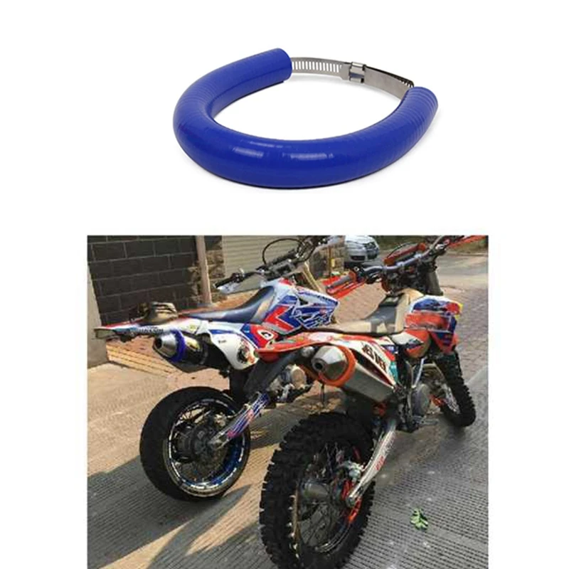 

Universal Motorcycle Exhaust Muffler Protector Cover Oval Anti-Hot Exhaust Protector Cover for YZ80 YZ85