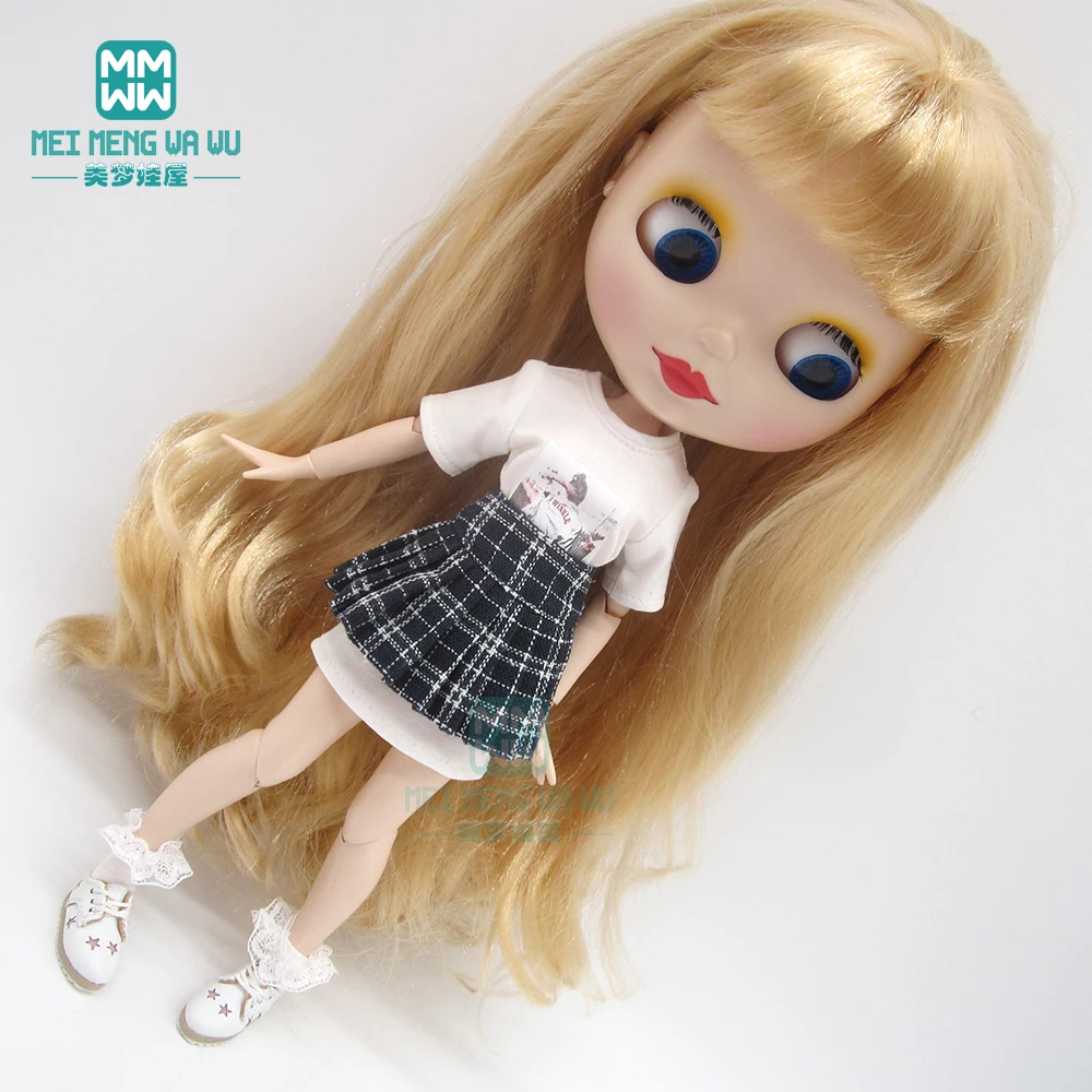 Одежда для кукол Blyth модные футболки плиссированные юбки Azone OB23 OB24 1/6 1 шт. | Игрушки