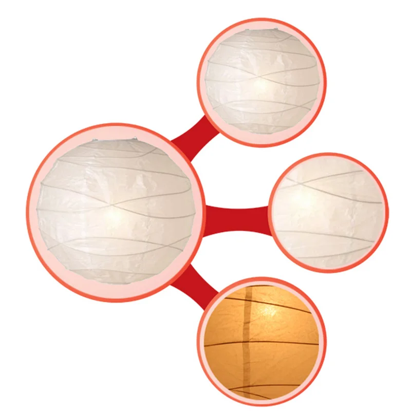 Промо акция! 2 шт. белый подвесной абажур бумажная лампа|Колпаки и абажуры для