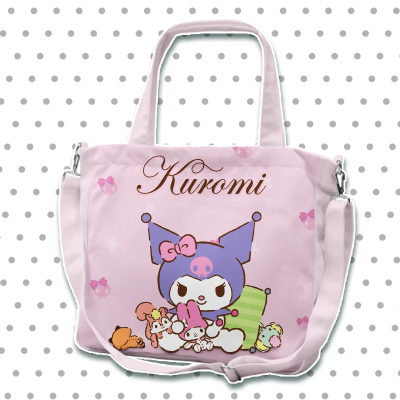 

HKSNG Cartoon Devil Student Schoolbag Cute Style Canvas Shoulder Bag Messenger Bag Portable Universal Bag