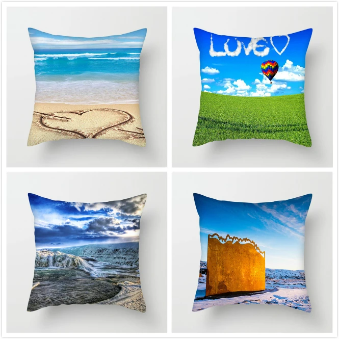 Fuwatacchi Пляжная европейская усадьба подушка натуральный пейзаж наволочка для