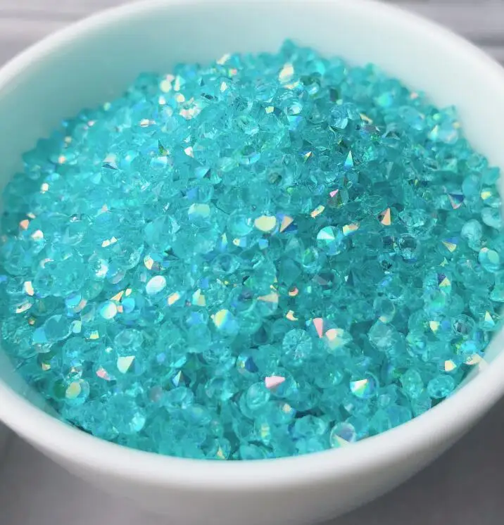 water blue ab Ss12 3 мм прозрачные стразы, 14400 шт./лот, домашнее украшение красочный Свободные Стразы точечные камни стразы для дизайна ногтей разные цвета - Цвет: water blue ab