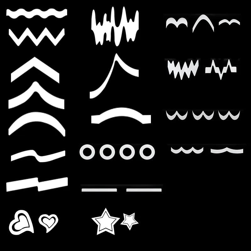 24 шт наклейки для ногтей Французский Советы помощник в маникюре дизайна форма