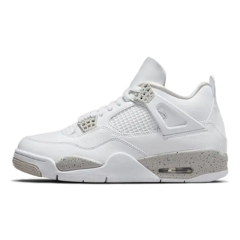

Men BasketballShoes Retro 4 Thunder Pure Money Bred Cool GreyFlight Military Black Designer TrainersSport Sneakers Boys