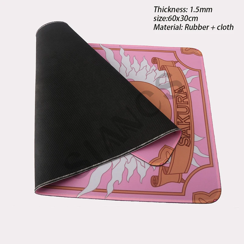 

Anime Cardcaptor Sakura Mousepad Gamer Cute 60x30cm kawaii Large Gaming Mouse Pad XL Locking Edge Laptop Notebook Desk Mat